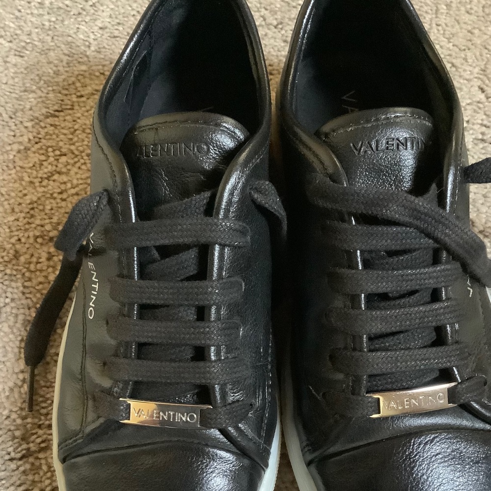 Valentino Black Sneakers Size 8